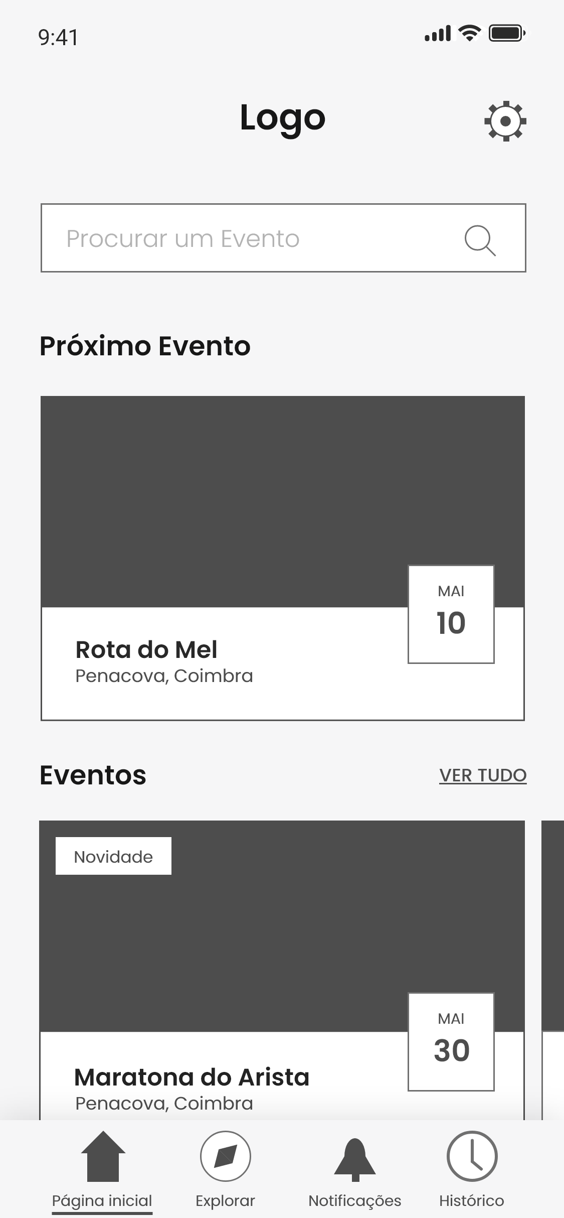 Wireframe hi-fi — back-office, dashboard de gestão
