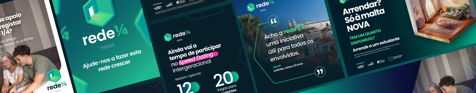 Redes sociais Rede 1/4