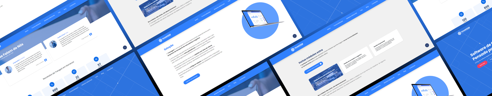 Website e animação do software Transgest